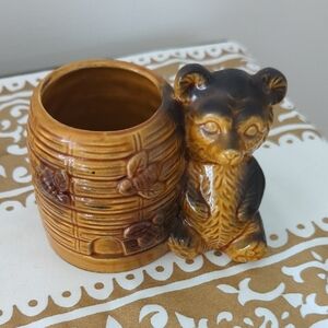 Vintage Bear and Honey Pot  Holder